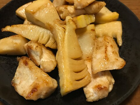 筍と鶏胸肉の中華風炒め